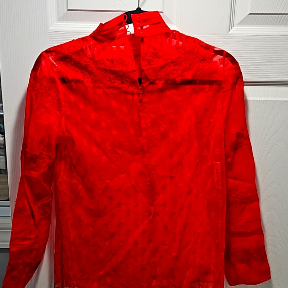 Valetino red lace tip for women size 2